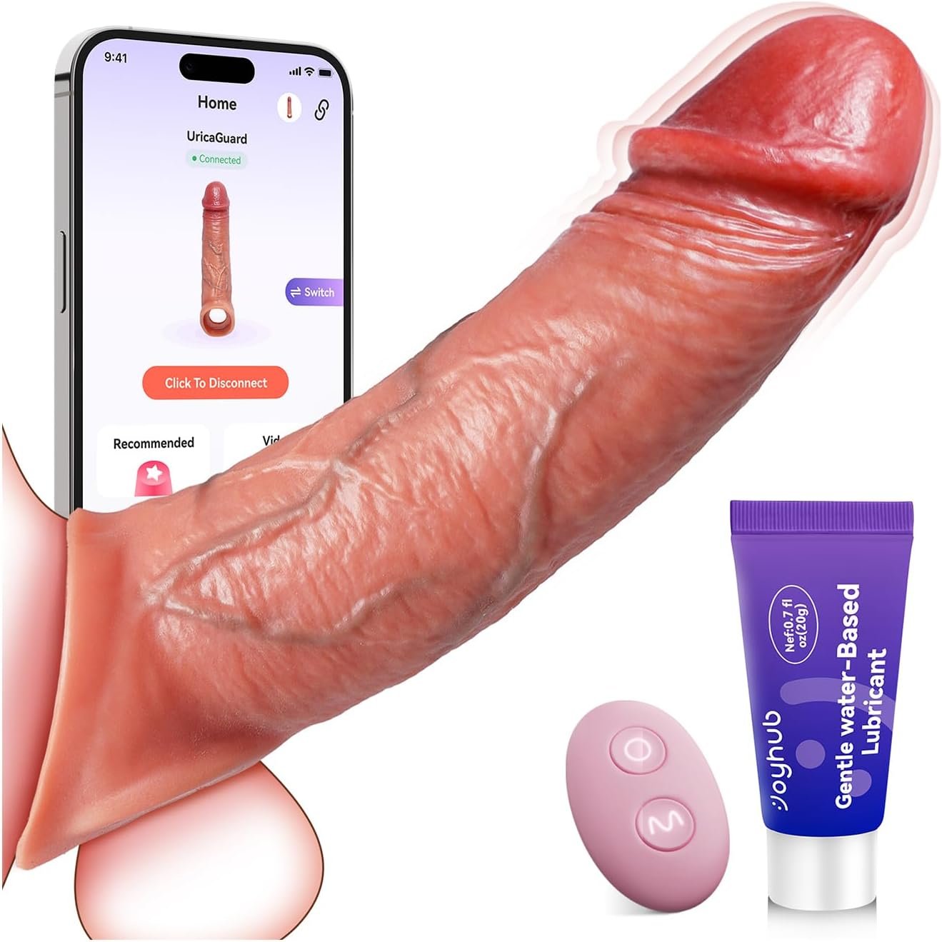 Penis Sleeve Cock Sleeve Vibrator 5 in1 Realistic Adult Male Sex Toy